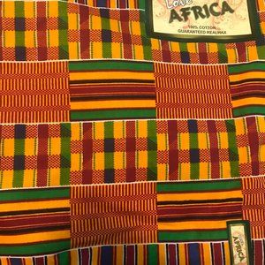 African KENTE CLOTH Style #1 (2 yards )100% cotton wax fabric